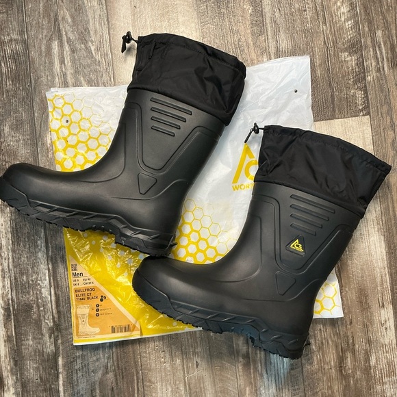 Shoes For Crews Men\'s Black Work Water Resistant Boots Size 9 main image 12